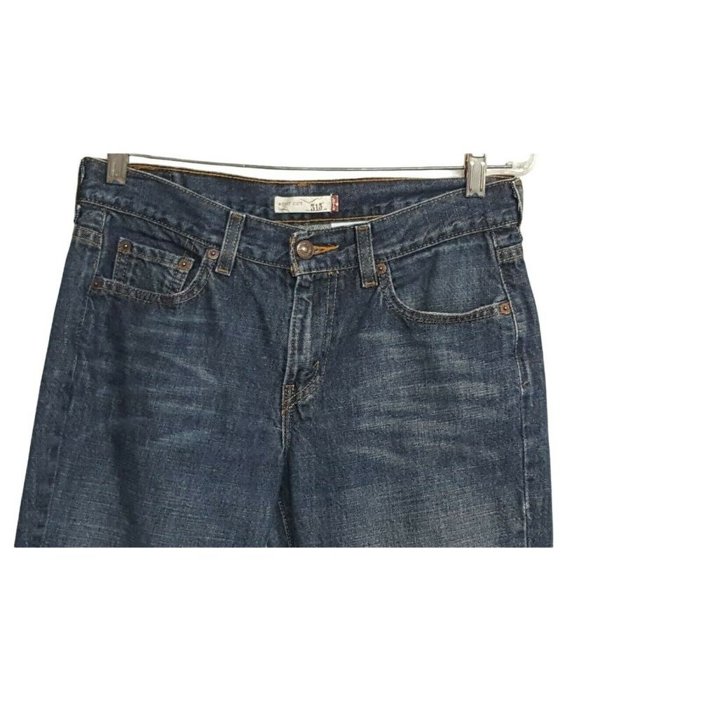 Levis Womens 515 Jeans 8M Crop Short 30 X 25 Dark Wash